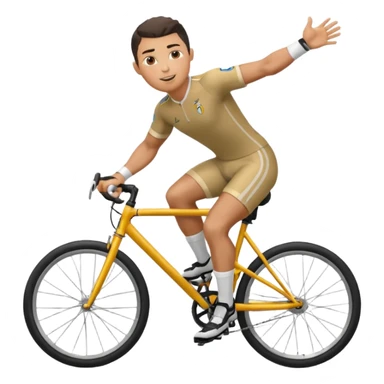 Bisikletle ön kaldırıp gezen ronaldo sticker