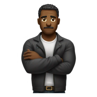 Crossed arms upset sticker