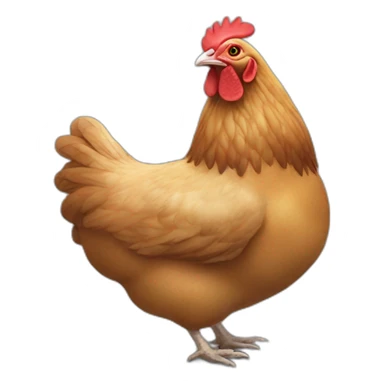 Potato riding hen sticker