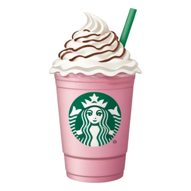 pink drink from star bucks that has the logo whip cream sticker