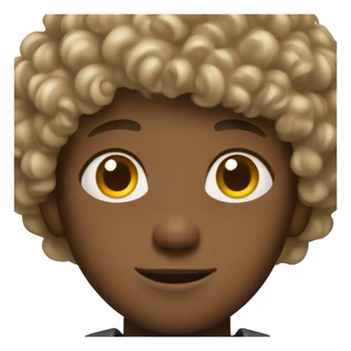 Boy with a curly short hair sticker