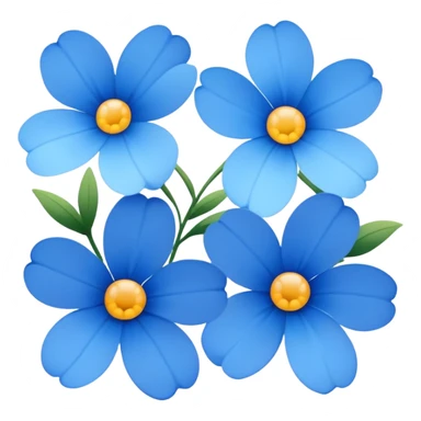 blue flowers  sticker
