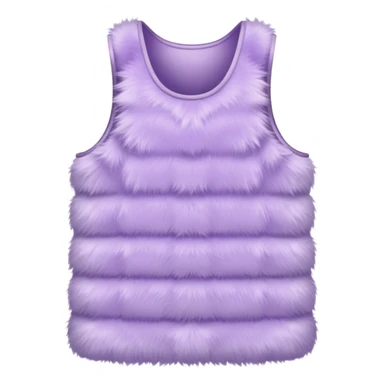 super realistic light purple fur tank top sticker