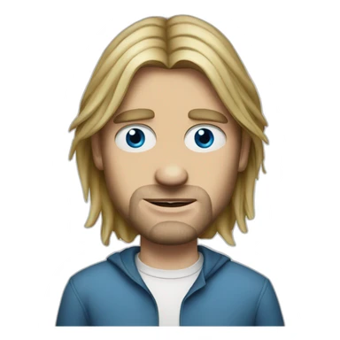 Kurt Cobain with blue eyes sticker