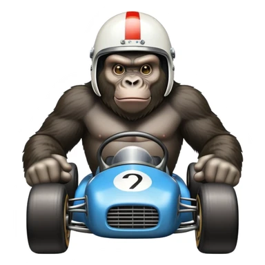 king kong gorilla racetrack a car with helmet sticker