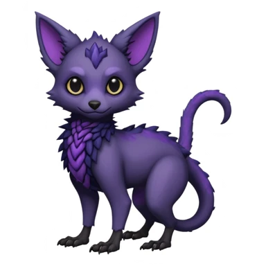black gothic Trico-hybrid-creature dark purple (full body) sticker