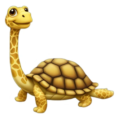 Tortue sur girafe sticker