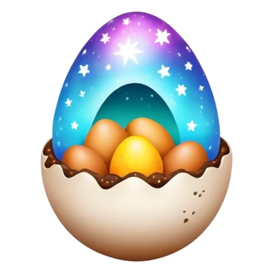 magical poop easter cosmic egg landscape  sticker