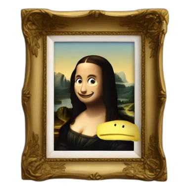 Mona Lisa with iPhone  sticker