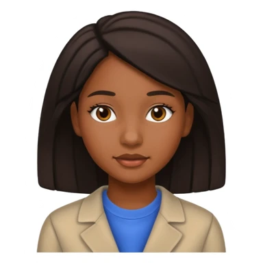 American female black highschool student sticker