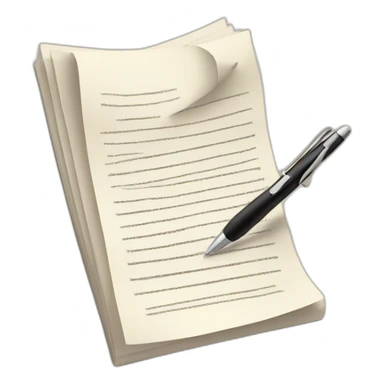 Agreement paper with pen sticker