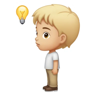 child standing sideway view sticker