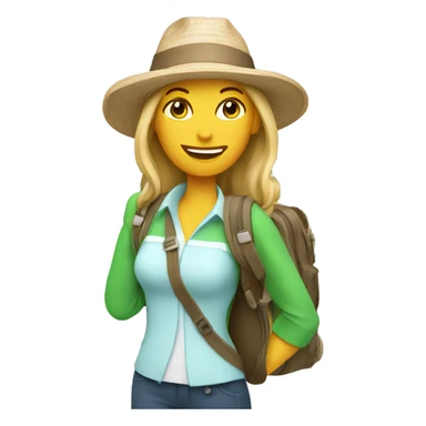 female vacation expert travel sticker