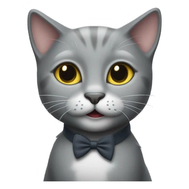 A tap dancing grey kitty  sticker