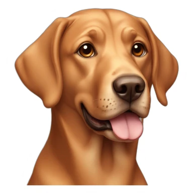 dog  reddish brown labrador type sticker