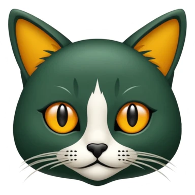 Uçan bir Kedi ve ve arkasından kovalayan bir cadı sticker