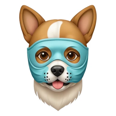 Dog wearing a mask  sticker