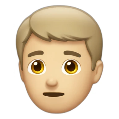 a guy with short mid hair that does a facepalm sticker