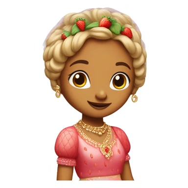 strawberry shortcake in a lehenga  sticker