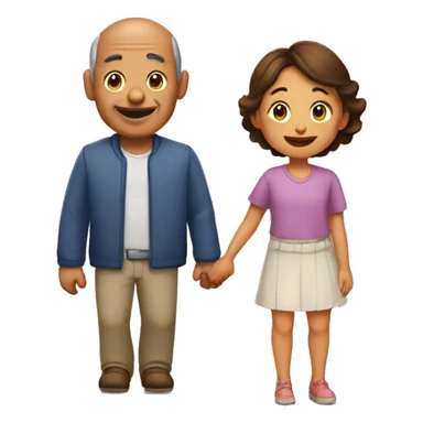 Papá abrazando a su hija sticker