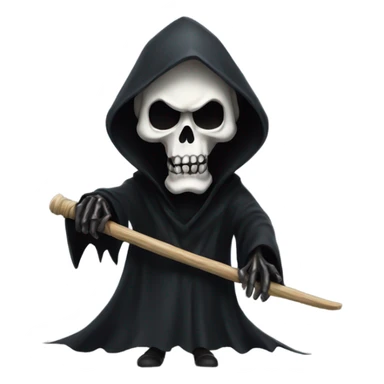 Grim reaper scary  sticker