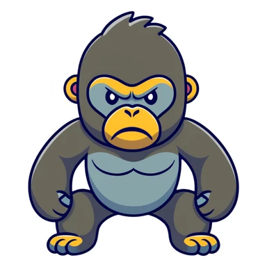 Gorilla mad sticker