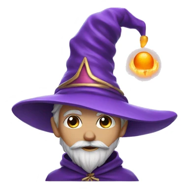 carot wearing magic purple wizard   sticker