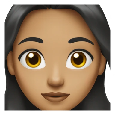 Woman with black hair and hazel eyes sticker