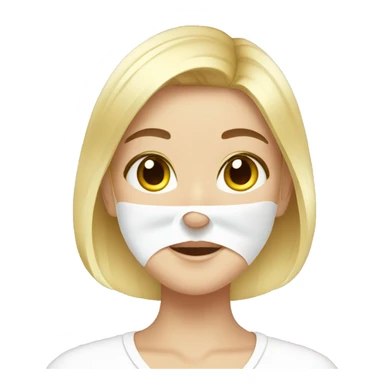 Blonde girl doing skincare sticker