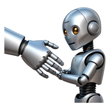 Handshake - Symbolizes agreement, collaboration, or friendship, Robot and human sticker