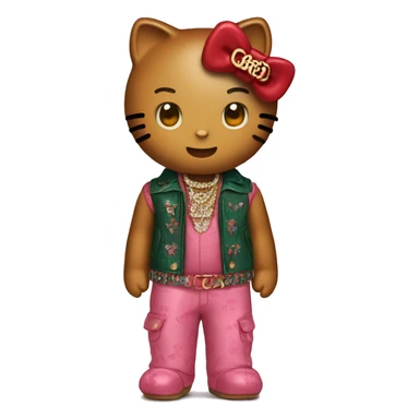 Hello kitty with Gucci outfit  sticker