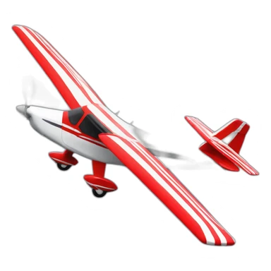 airplane super decathlon red and white  sticker