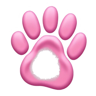 Pink puppy paw sticker