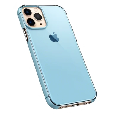 iphone 15 pro in a light blue case sticker