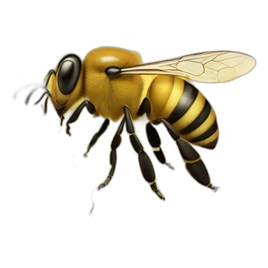 Honeybee on honeycomb sticker