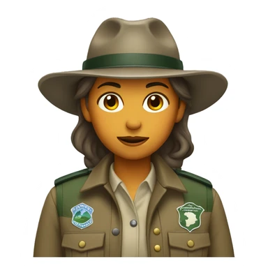 Girl park ranger sticker