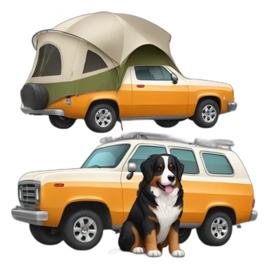 Bernese mountain dog campingcar sticker