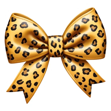 Leopard bow sticker