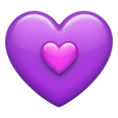 IOS's letter emoji but with a purple heart sticker