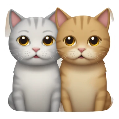 two tired cats  sticker