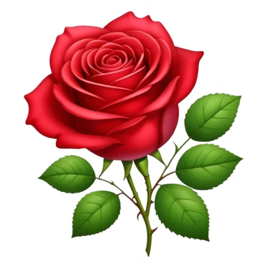 Realistic rose of Berry red color in glamour style sticker