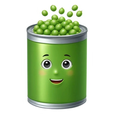 green peas can sticker
