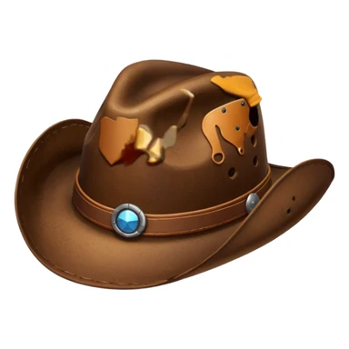Cow boy hat sticker