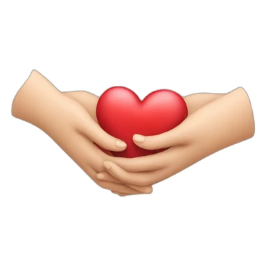 Lovers with heart in hands sticker