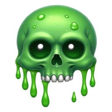 Green Slime Pool, in the style of your bleeding skull art. sticker
