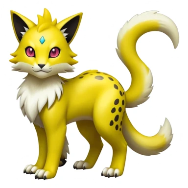 Liepard-Delcatty-Pokémon-Fakémon-hybrid-creature (full body) sticker