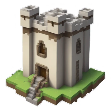 minecraft casle sticker