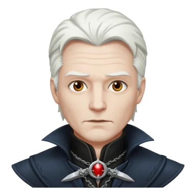 Van Helsing (male) from Dracula with white hair sticker