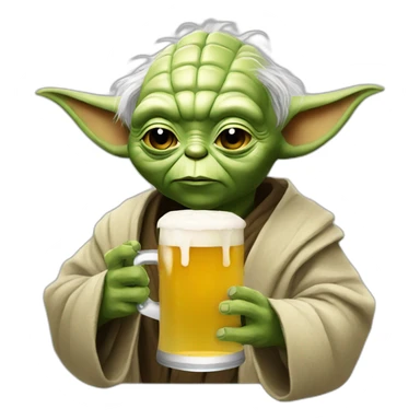 Yoda take a beer sticker