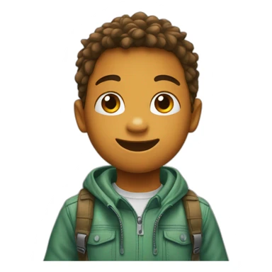 Kid in a dino sticker